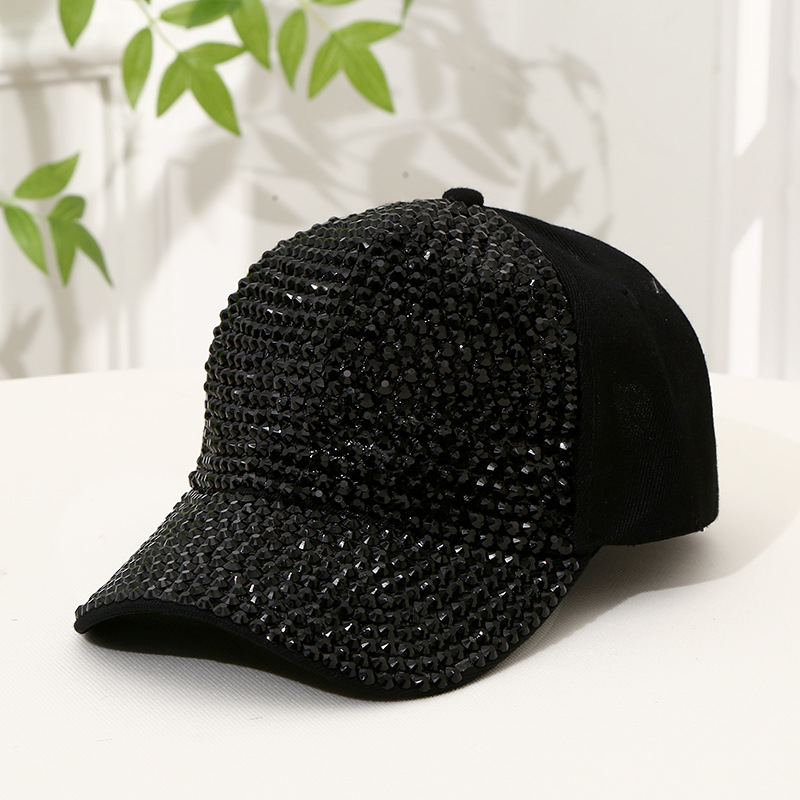 Hip-hop baseball cap street casual style sequin baseball cap bigger and wider sun hat nightclub rap hundred hats