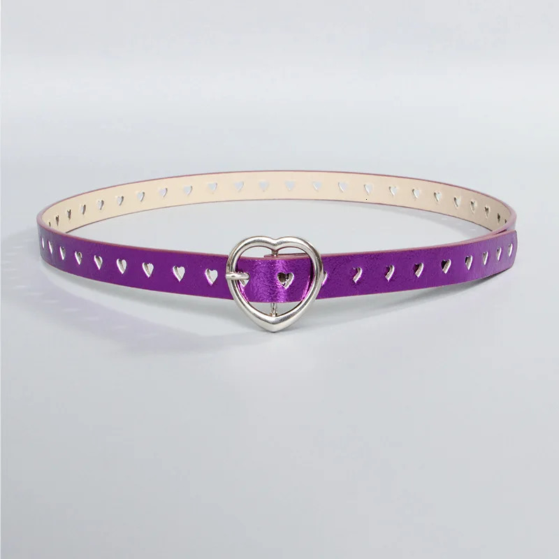Kawaii Pink Y2k Belt Women Jeans Buckle Adjustable Multicolor Cute Heart Studded Belt Korean Fashion Y2k Accessories 105CM 250107