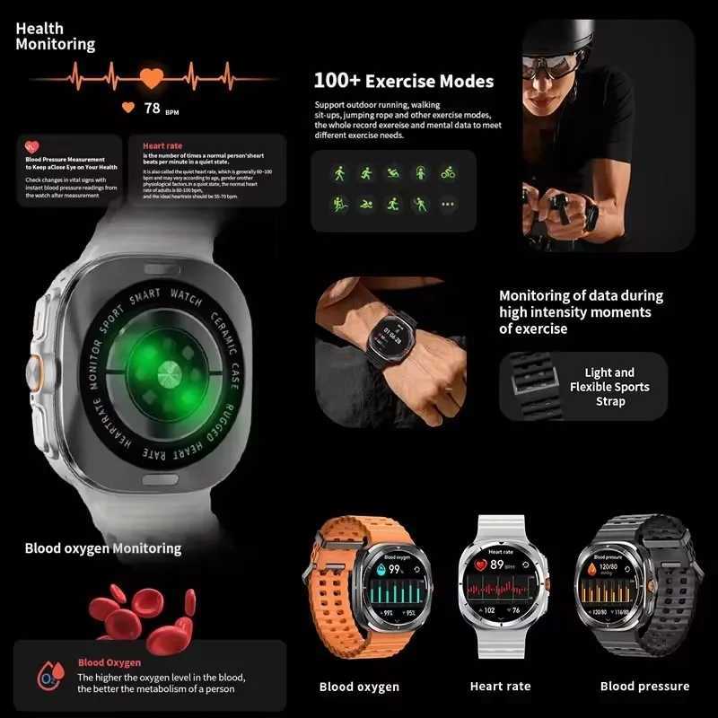 DT Watch Ultra 47mm 32Gb Memory Local Music etooth Call Compass 3D Menu etooth Smart Watch For Men Women 2024XJ250108