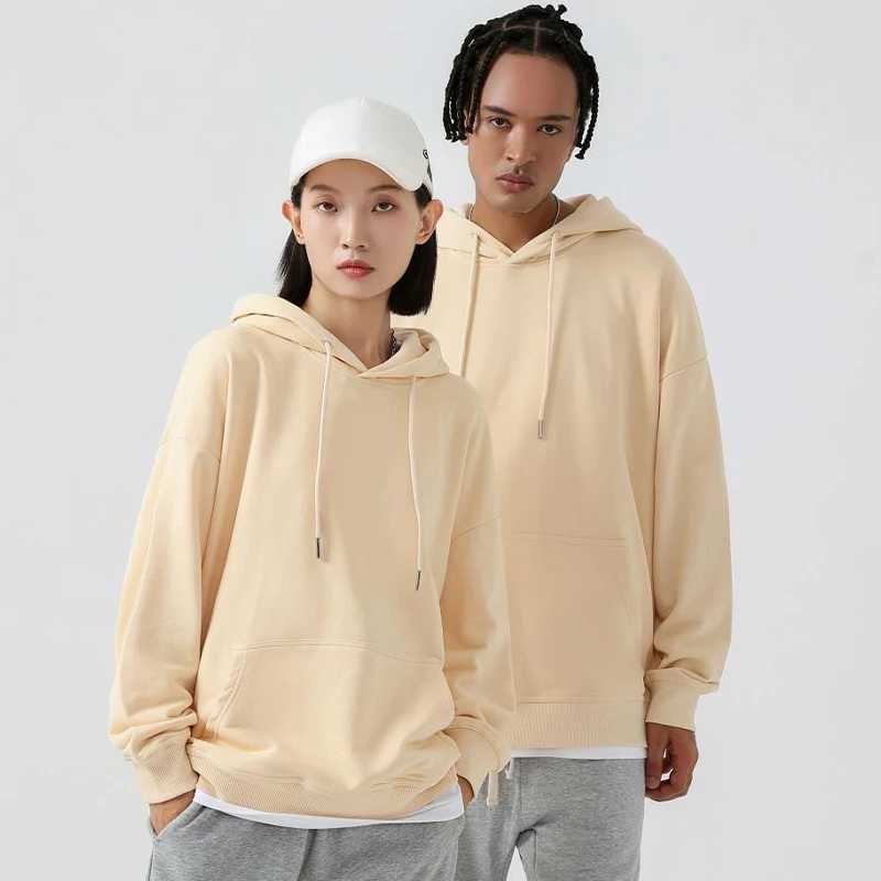 New Solid Color Mens Super Loose Hoodie Solid Color Fashion Crewneck Hoodie Casual Loose Sportswear W250108