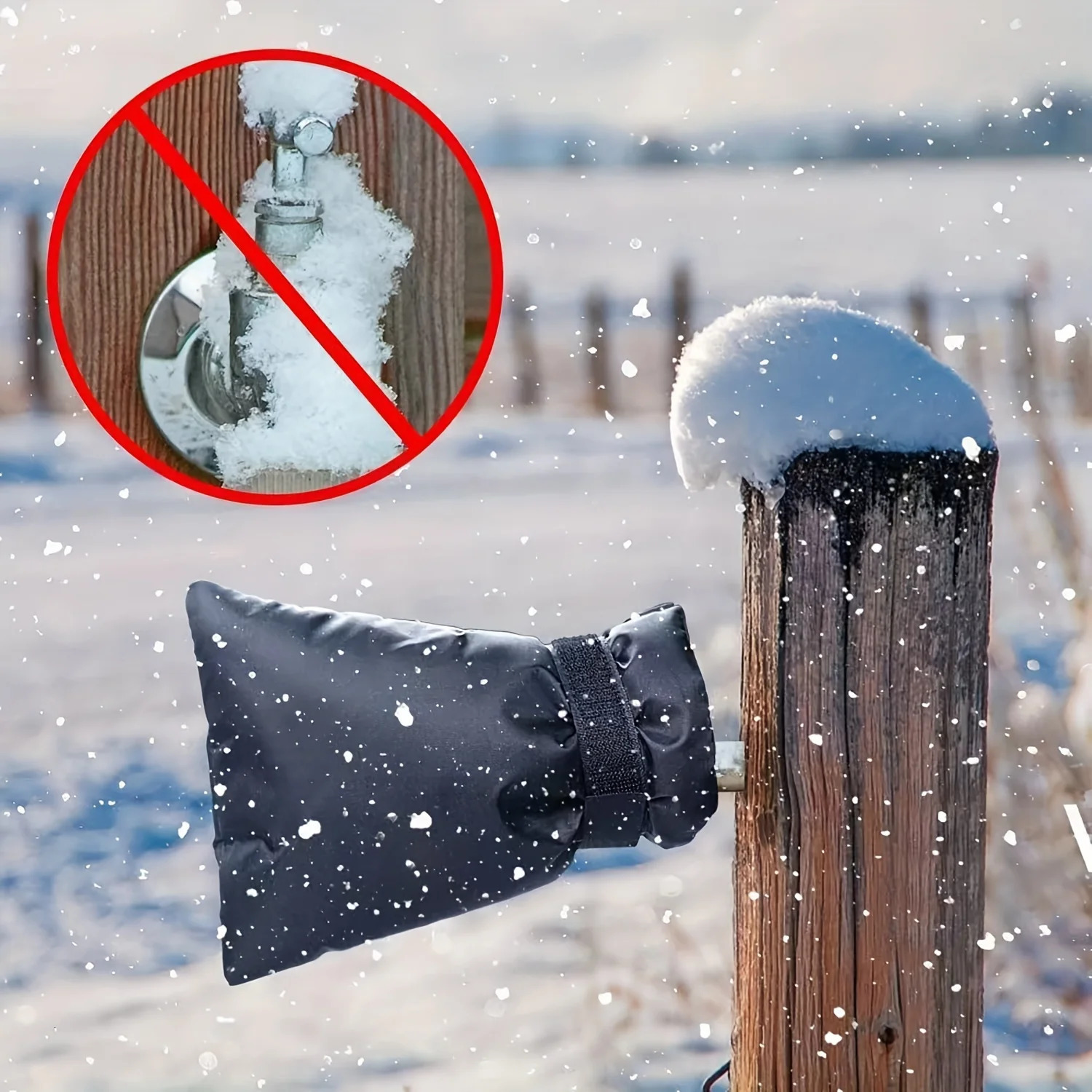 2/4Pcs Winter Outdoor Faucet Cover Waterproof Garden Faucet Antifreeze Protective Socks Reusable Faucet Protective Cover 250106