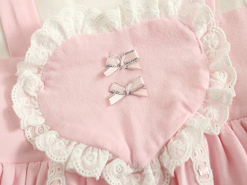 born Baby Dress for Birthday Bow Long Sleeve Spring Lace Girls Dresses Hat Princess Clothes Set 250107