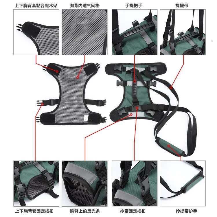 Multifunctional Dog Chest Strap Traction Rope Pet Get On The Car Go Upstairs Uphill Walking Assist Waist Belt Harness