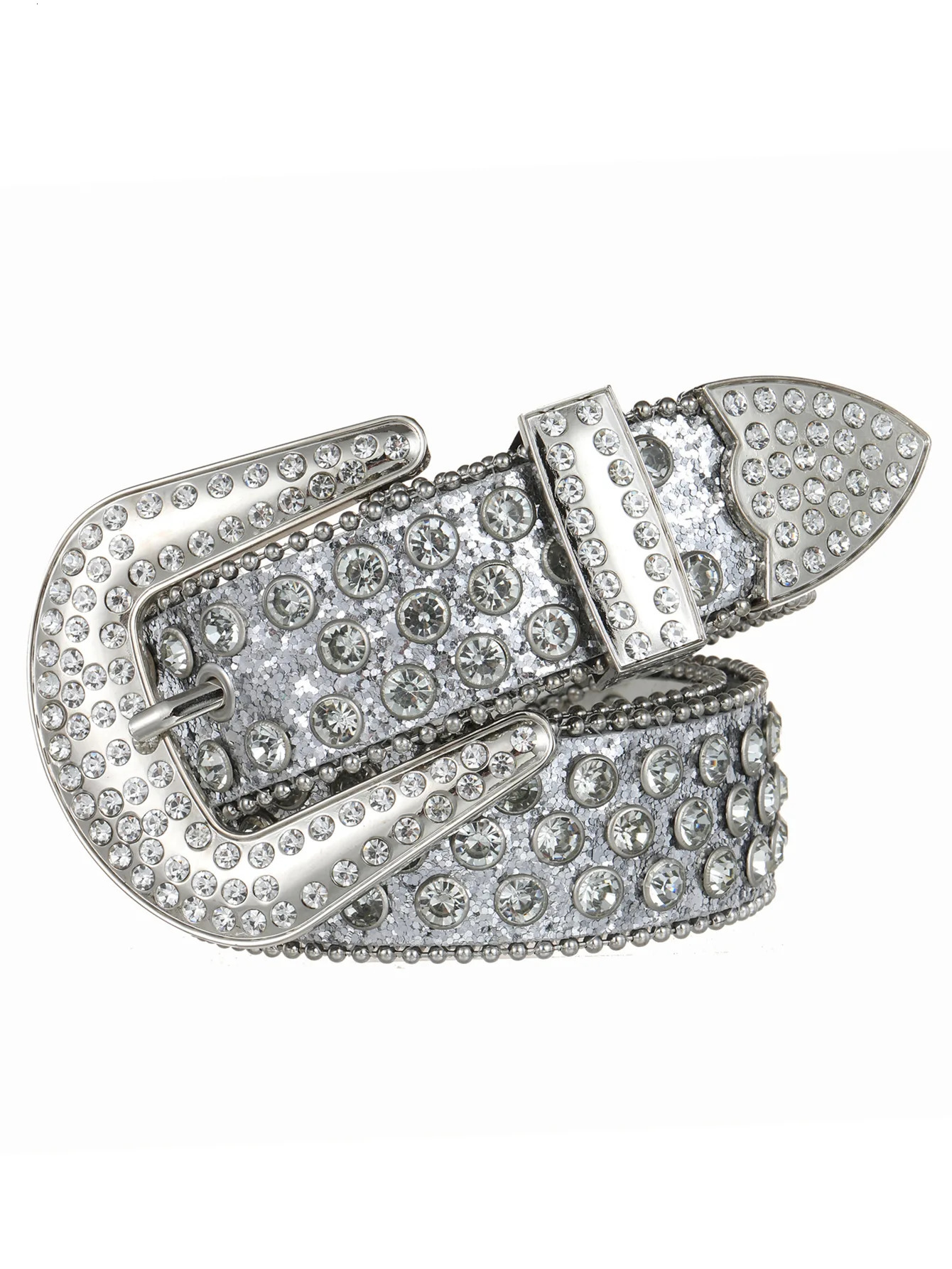 Decorative Womens Belt BB Simon Diamond Fashion Western Belt Full Diamond Inlaid PU Wide Crystal Diamond Be 250107