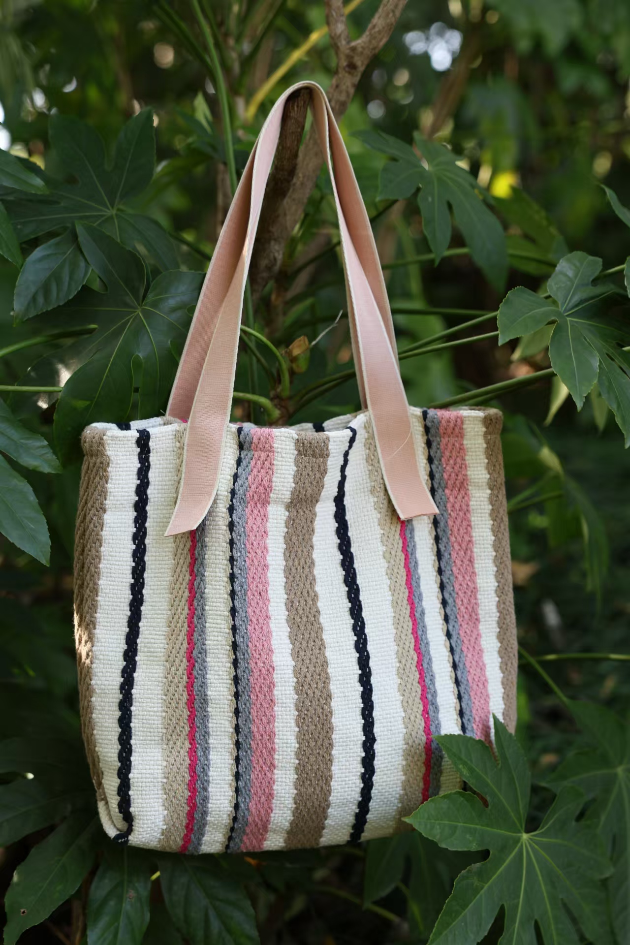 Handwoven Linen Crossbody Bag - Classic Old-Fashioned Texture