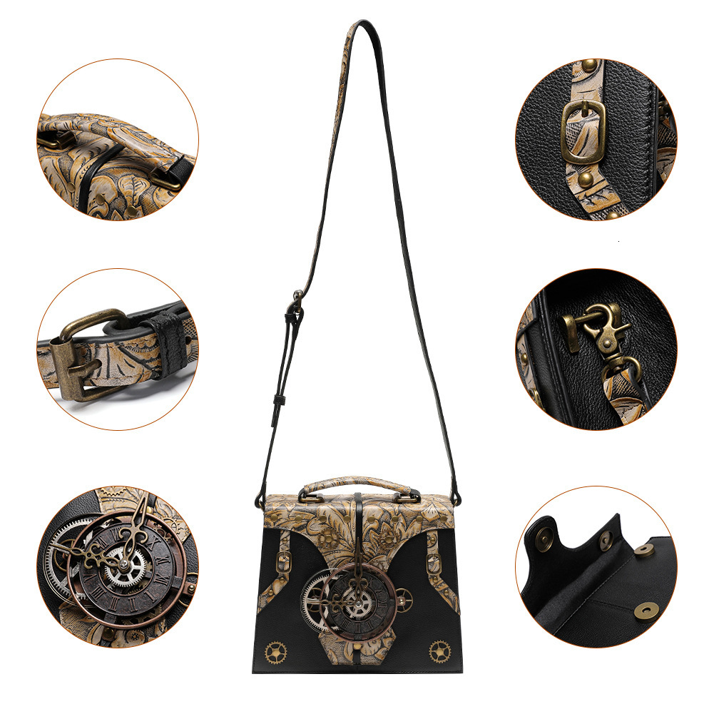 New Genuine Leather Small Emed Handbag Wind Cowhide Women's One Shoulder Diagonal Straddle Bag