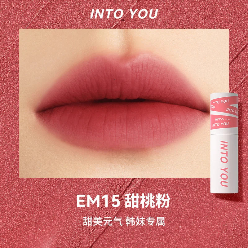 INTO YOU Make up Lip Gloss miltcolor Matte Velvet Lipstick Waterproof Red Lip Tint Lip Glaze Beauty Cosmetics lipstick lipgloss 250108