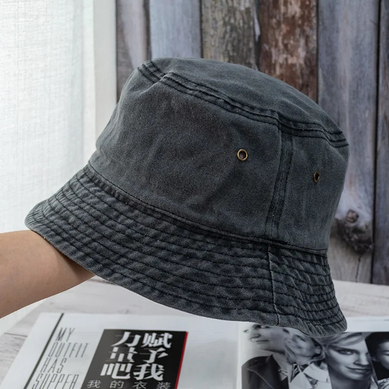 Unisex Bucket Hat Fashion Washed Denim Cap Men Panama Hats Women Summer Outdoor Casual Sunscreen Visor Fisherman Caps 250107