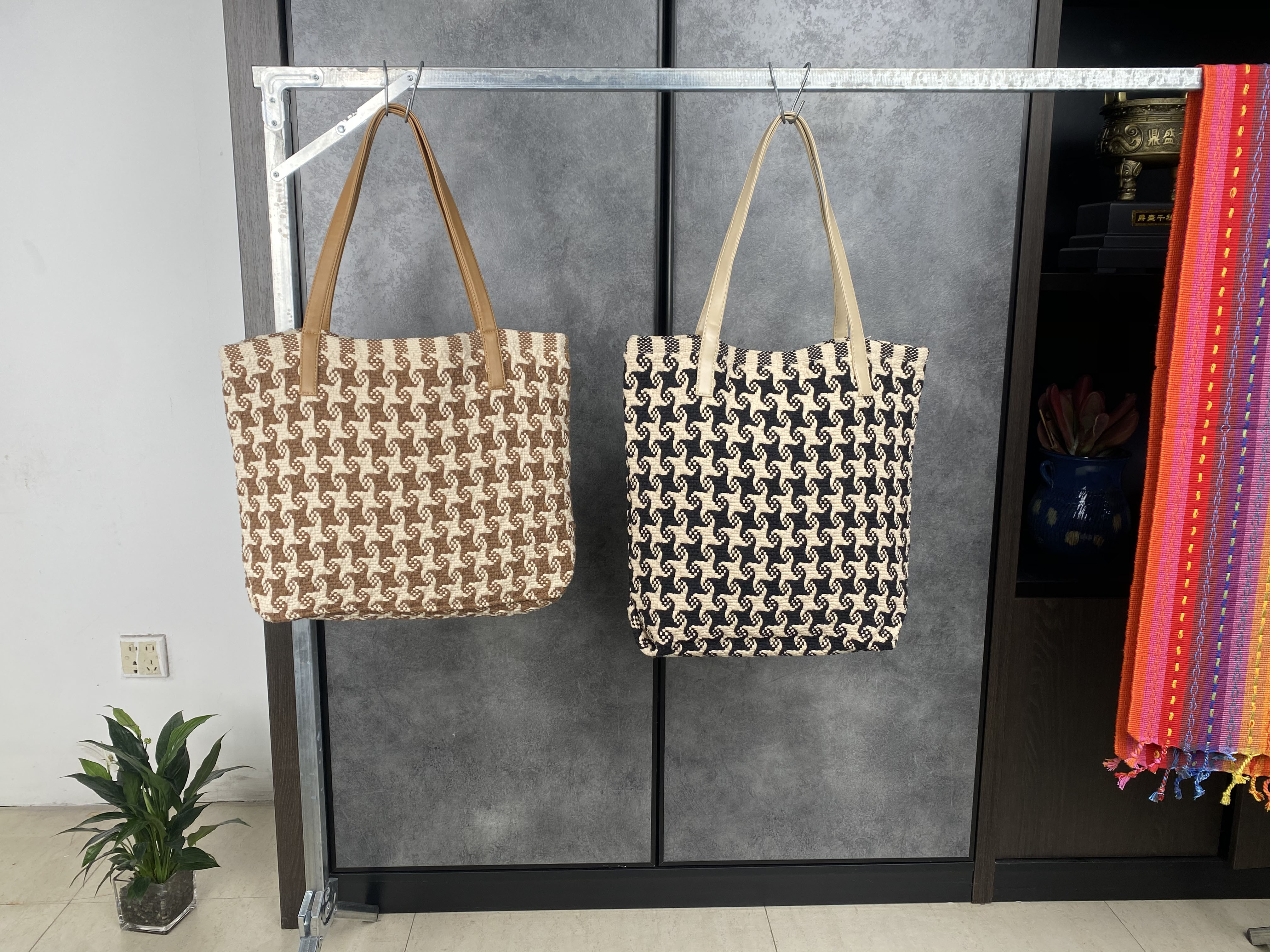 Handwoven Vintage Coarse Linen Crossbody Bag