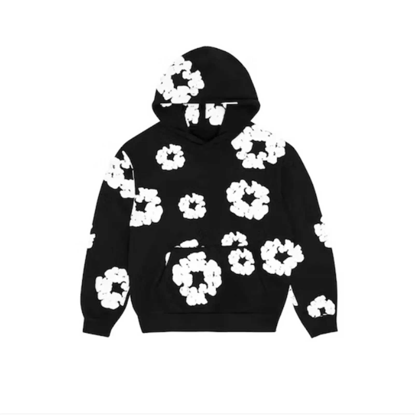 Men's Hoodies Sweatshirts Autumn and winter mens oversized sports shirt Plus size long Slve hooded sports shirt casual Y2k Drnim tear print sportswear T250107