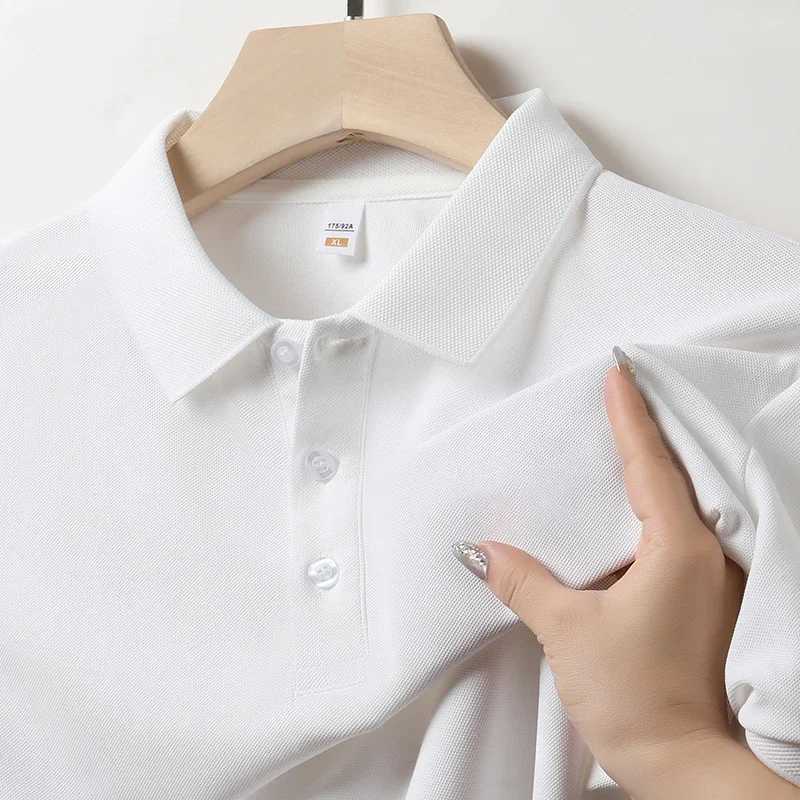 Mens Solid Color Casual Fashion Short Sleeved POLO Shirt Summer Comfortable TopXJ250108