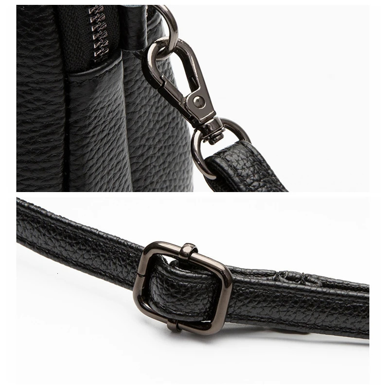 100% Genuine Leather Shoulder Bags For Women Rectangle Small Crossbody er Handbag Female Messenger Pocket 250106