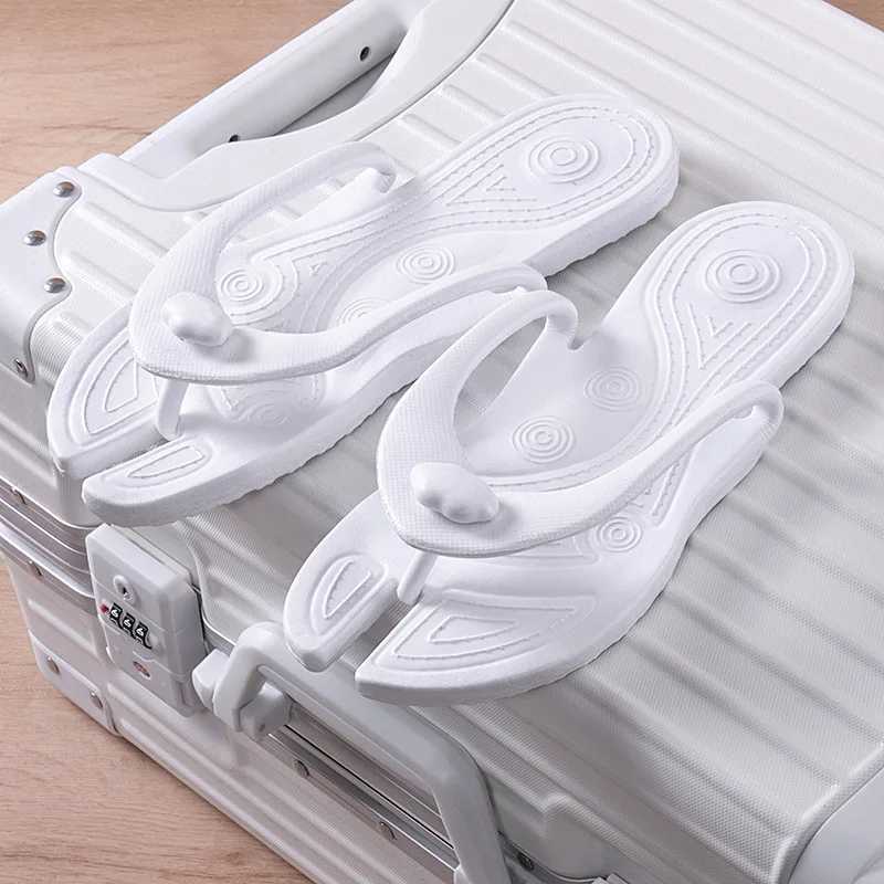 New Arrival Folding slider for travel portable slider for women lightweight family hotel salon homestay guest use sandals bathroom beach shoes T250108
