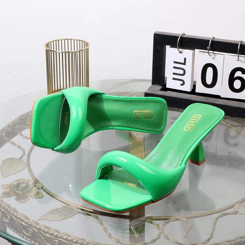 High heeled slippers 2024 Summer wear open-toed Womens sandals with thin heels 7CM Sexy red high heels Banquet shoes 250107