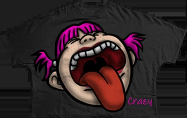 Y2K Drop Sleeve T Shirt Men Women Hip Hop Cartoon Figure Graphic Print Short Sleeves Harajuku Goth Cotton Oversized T Shirt 250107