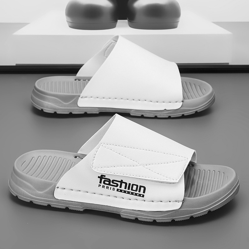 Men Slippers Fashion Flat hot Bottom Anti-slip Soft Beach Seaside Wear Triple Black White Grey Free shipping