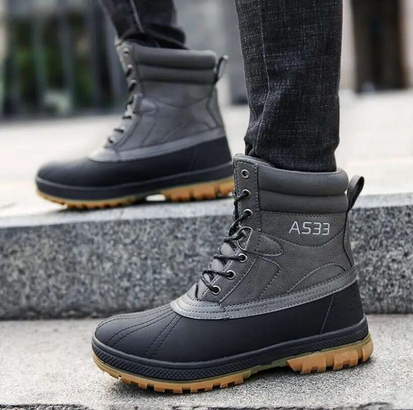 Ddmyoutdoor China Domestic Plus Size Outdoor Snow For Men Training Work Boots Waterproof Slip Resistant Keep Warm Winter Shoes