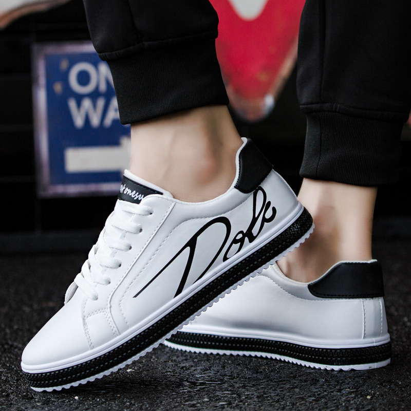 Fashion Mens Leather Waterproof Man Running White Black Boys Casual Shoes Lace up Male Sneakers Tenis Masculino ddmythur