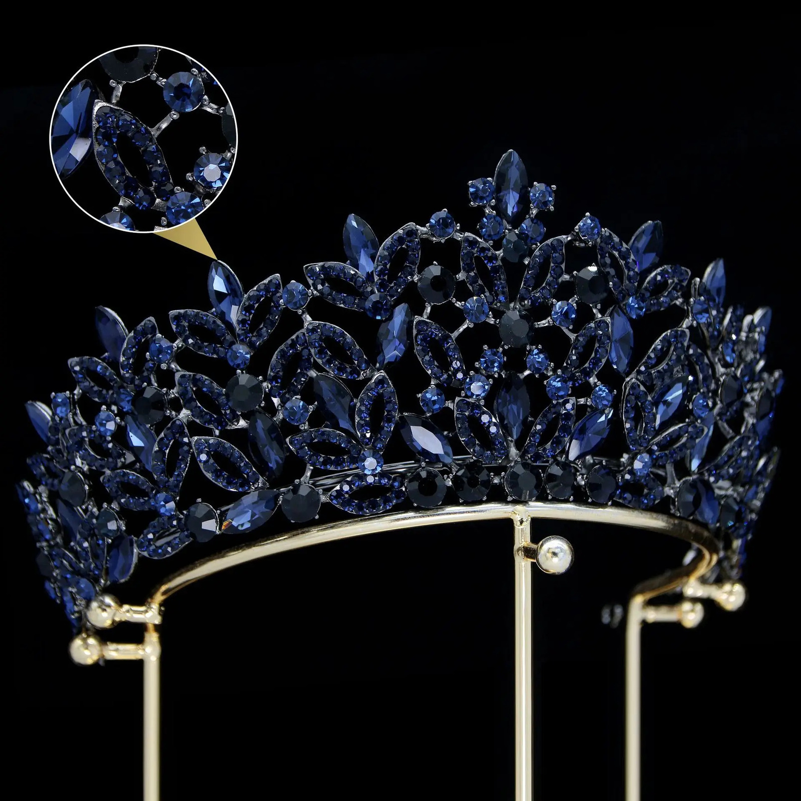 Baroque Crystal Bridal Tiaras Royal Queen Crowns For Women Rhinestone Pageant Diadem Veil Tiara Wedding Hair Accessories 250107