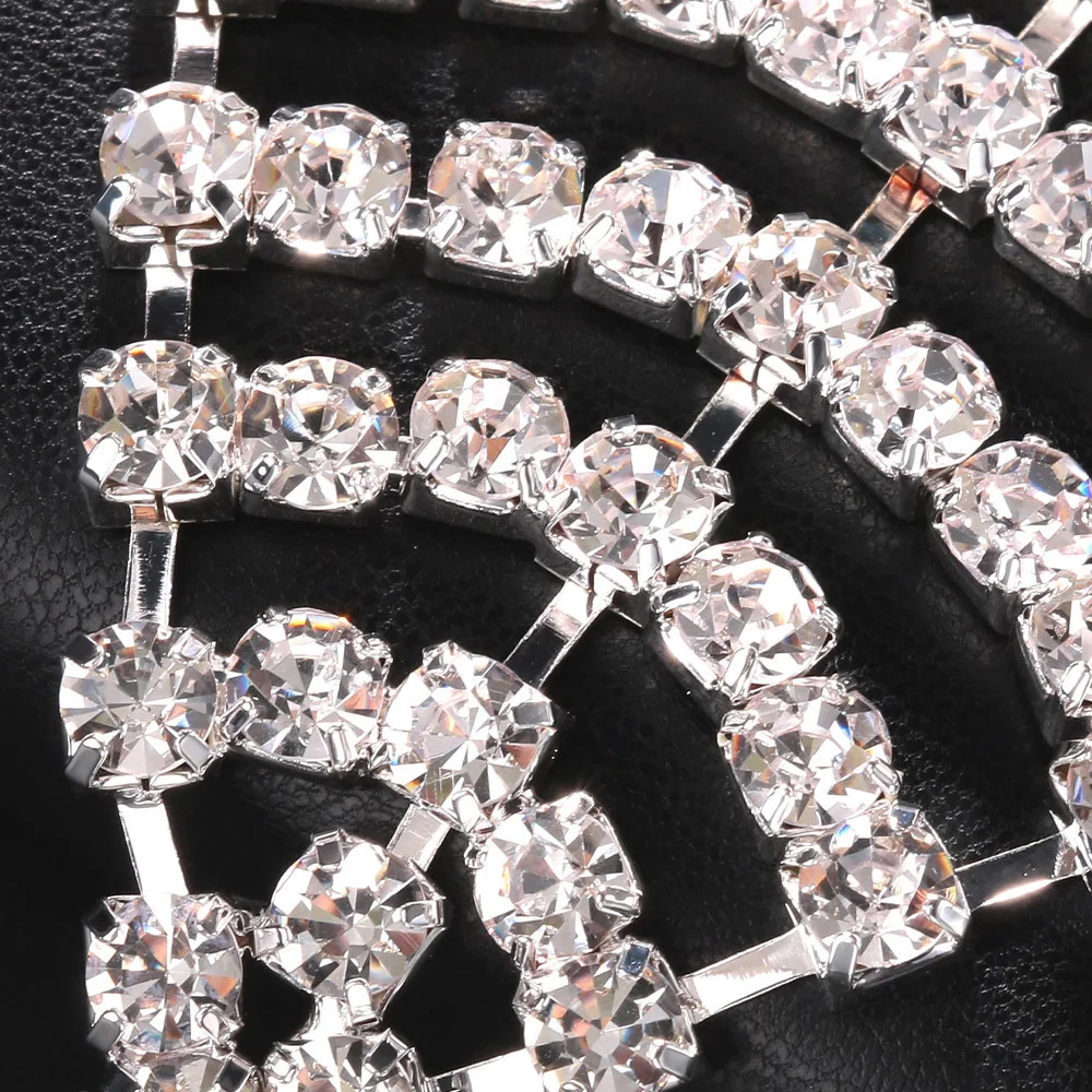 Stonefans Elegant Bridal Rhinestone Flapper Cap Headband for Women Boho Headpiece Crystal Hair Chain Hat Headpiece Jewelry Gift 250107