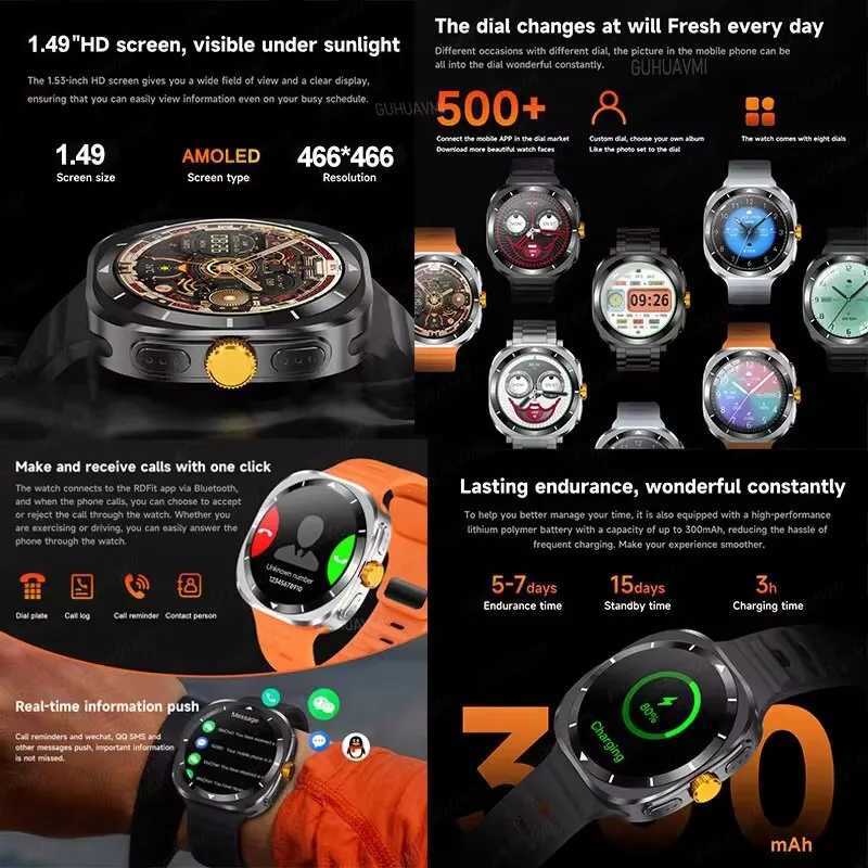 DT Watch Ultra 47mm 32Gb Memory Local Music etooth Call Compass 3D Menu etooth Smart Watch For Men Women 2024XJ250108