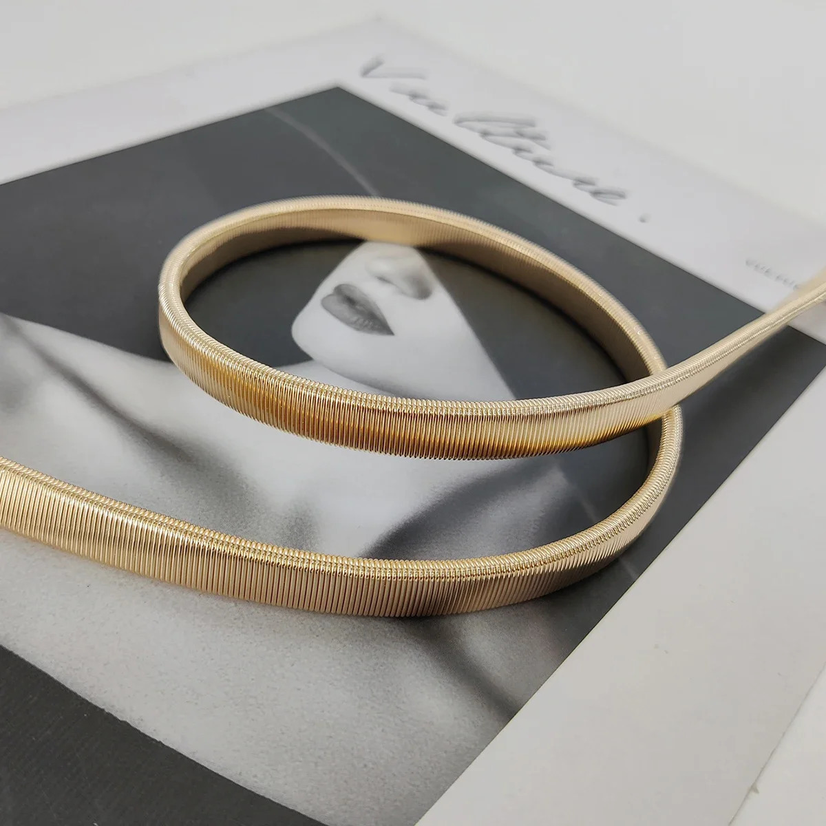 Fashion Gold Chain Belt Female Waist Elastic Dress Waistband Ladies Silver Metal Belts For Women Y2k Accessory 250107