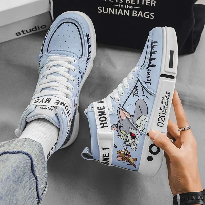 Mens Sneakers High-top Casual Canvas Co uple Cute Skate for Girl Free Shipping Design Wo mens Skate board Shoes
