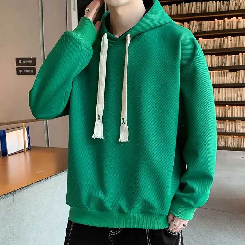 Solid color mens hoodie sportswear suitable for mens hoodies cheap Y2k clothing loose simple and fun high-quality clothing trading emoticons W250108