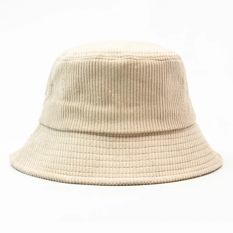 Womens Corduroy Bucket Hat Mens Casual Winter Warm Solid Bob Panama Caps Wide Brim Sun Fishing Fisherman Hat for Ladies 250107