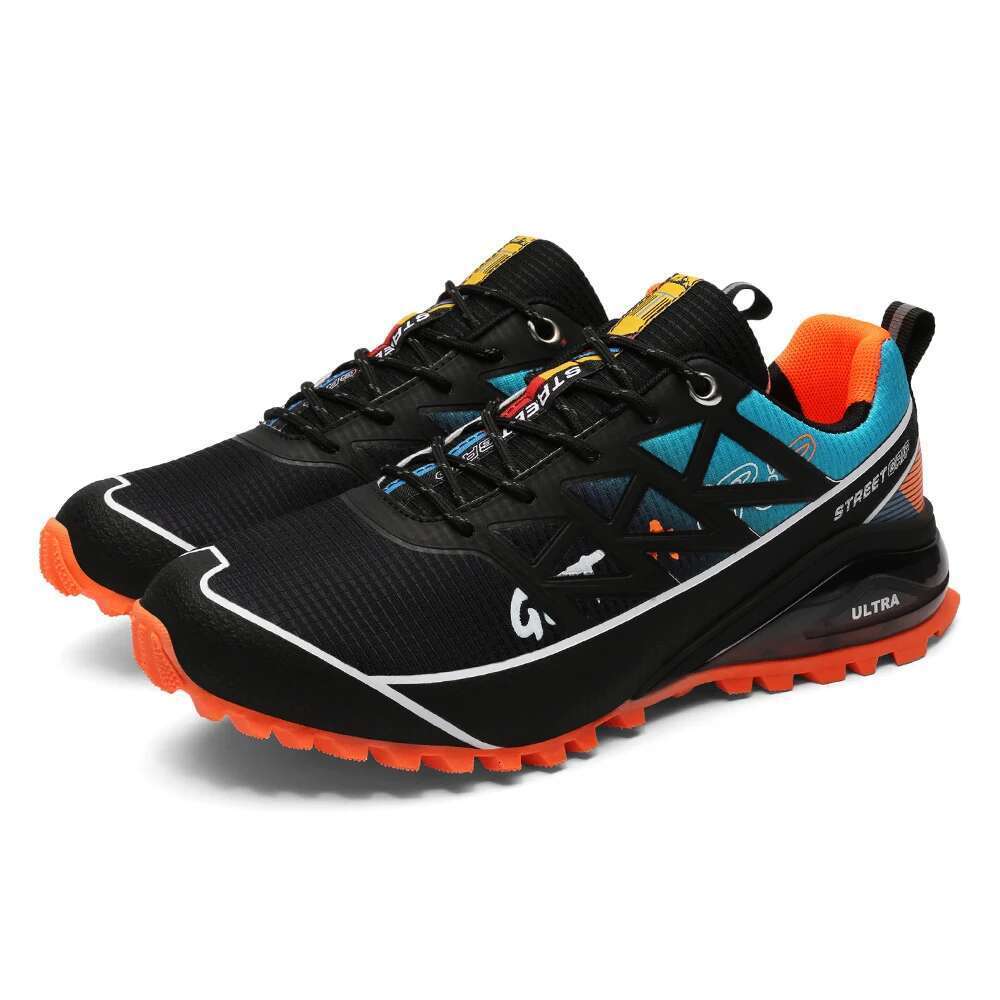 Men Trail Running Wearproof Lightweight Breathable Sports Shoes Non Slip Water Resistant Trekking Walking Outdoor Sneakers