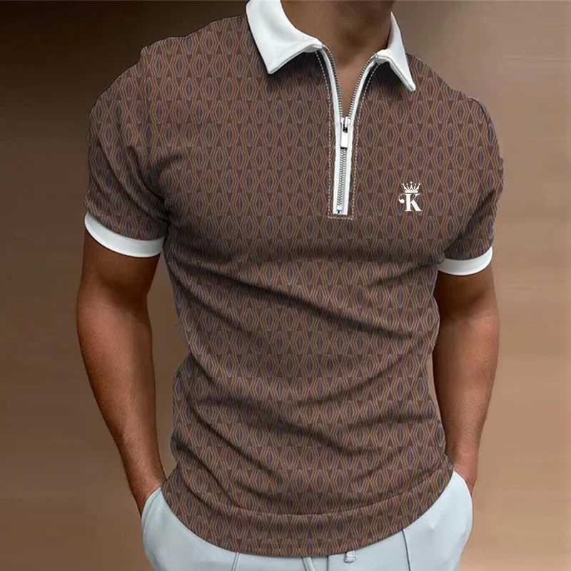 Mens Polo Shirt Golf Shirt Casual Holiday Lapel Quarter Zip Short Sleeve Fashion Summer Regular Fit Polo Shirt Mens ClothingXJ250108