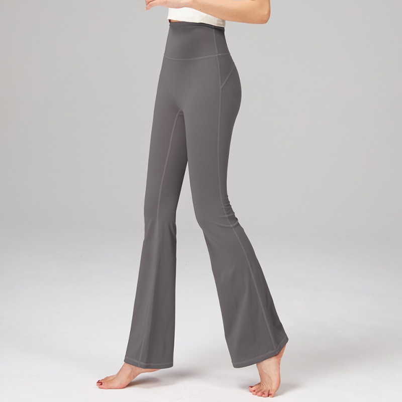 High quality women's yoga bell bottom pants with high waist and hip lifting worn for slimming dance training naked feeling exercise and fitness
