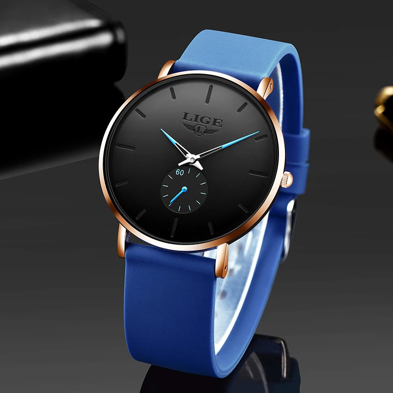 LIGE Rose Gold Women Watch Business Quartz Ladies Top Female Wrist Girl Clock Relogio Feminin 241228