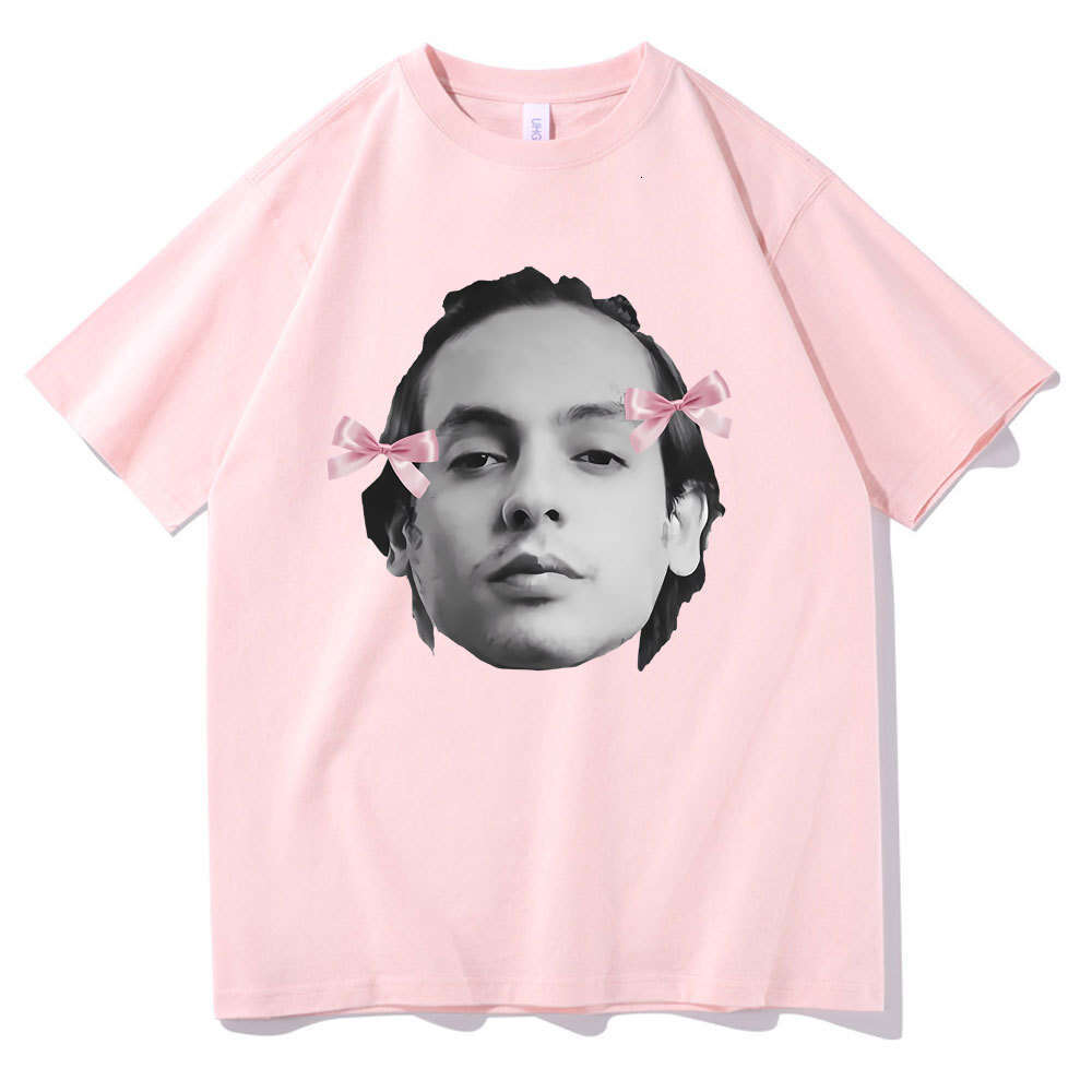 Singer Natanael Cano Face Print T-shirt Men's Hip Hop Ca