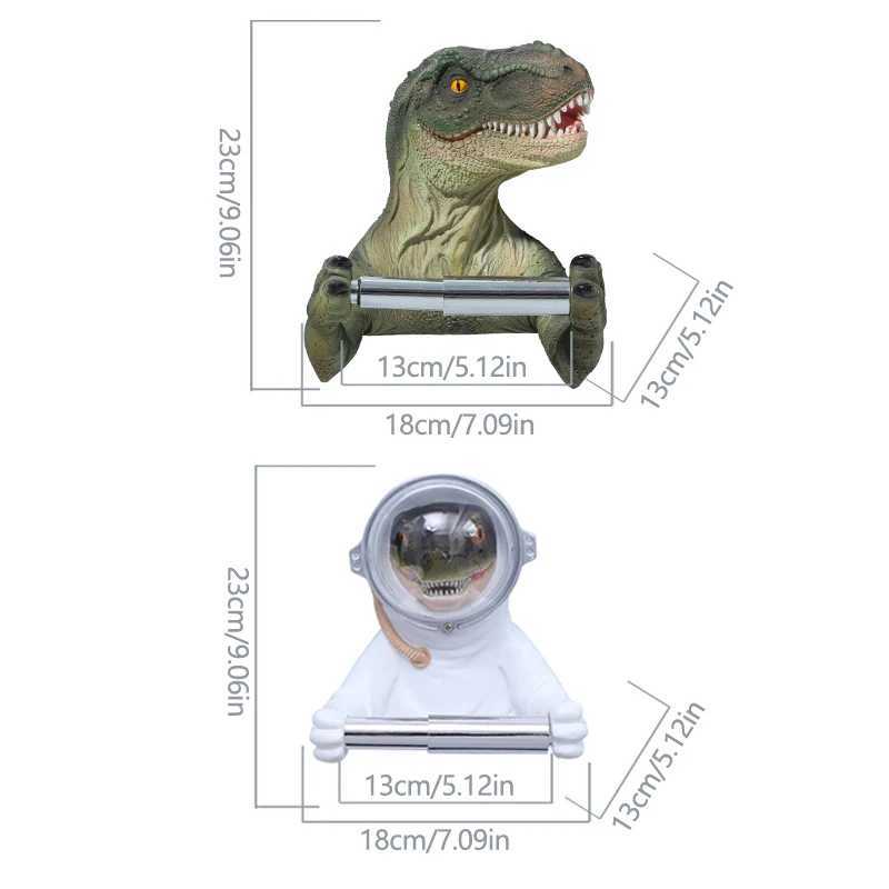 3D Dinosaur Toilet Paper Rack Organization Wall Storage Toilet Roll Rack Shelf Organization Bathroom Shower Ro Y250107