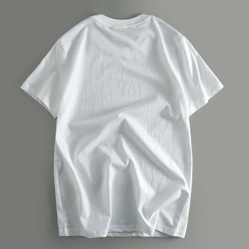 Summer casual retro trend printed short sleeved mens T-shirt loose round neck half sleeved shirt M250108