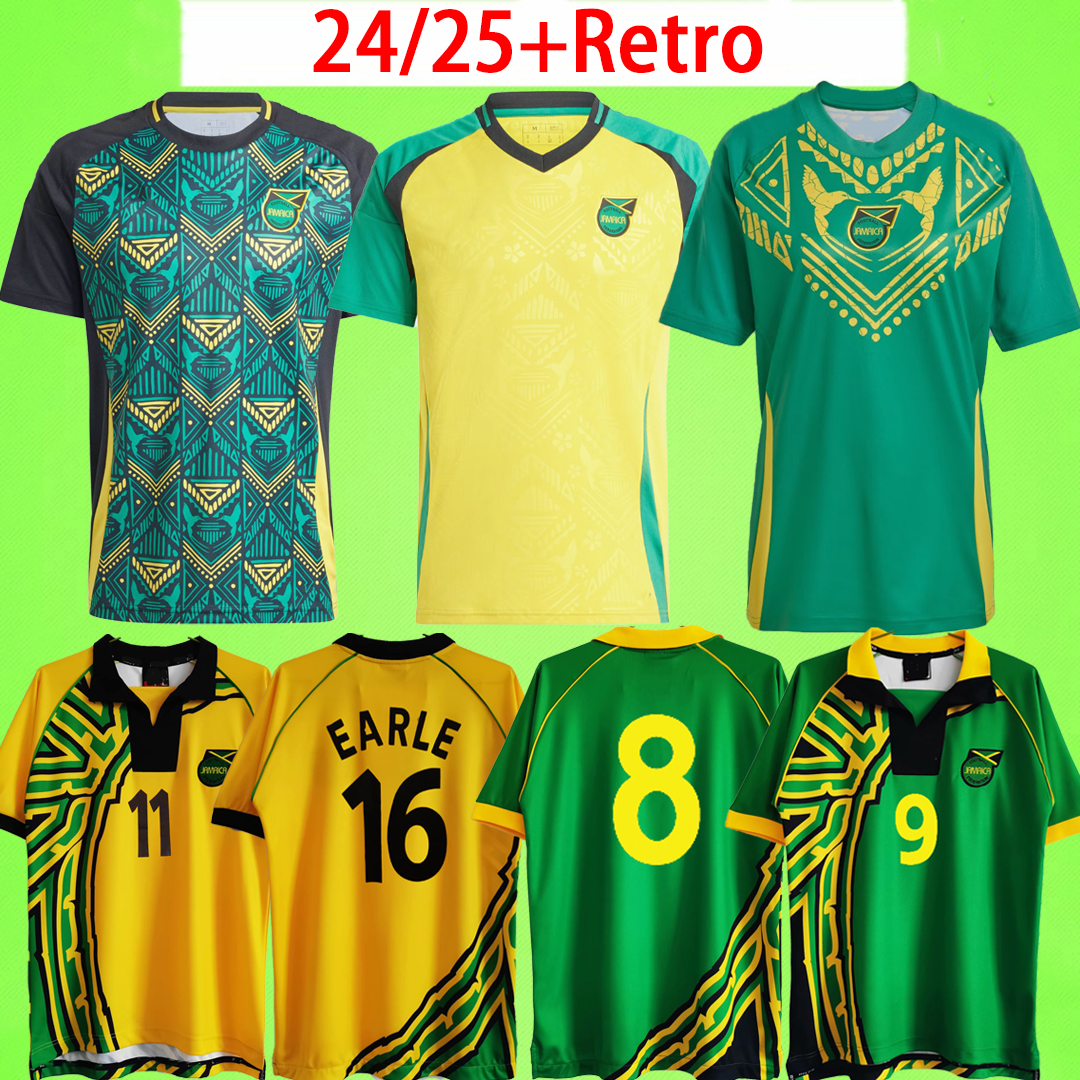 2024 2026 Jamaica soccer jerseys retro 1998 home away football shirt EARLE WHITMORE DAWES SINCLAIR ANTONIO 2025 Training suit uniform 98 99 24 25 26 kids kit boys