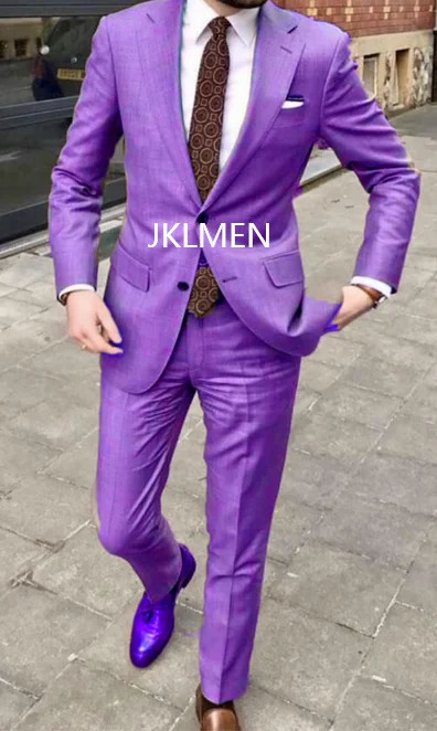 2023 Mens Suit Handsome Casual 2 Piece For Men Wedding Tuxedos Notched Lapel Groomsmen Business Prom Blazer 250102