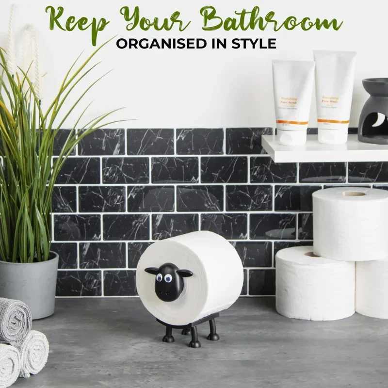 New cute sheep dog shaped toilet tissue holder vertical storage roll paper holder decorative toilet paper holder Y250107