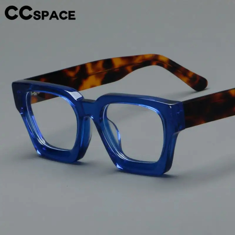 56992 Vintage Universal Prescription Spectacles Frame Lady Square Acetate Optical Glasses Frames Trend Transparent Eyewear 250107