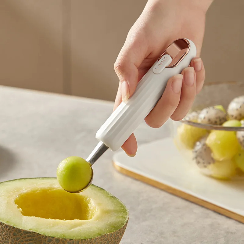Watermelon Digging Ball Scoop Fruit Spoon Ice Cream Scoop Stainless Steel Ball Digger Cooking Tools Kitchen Supplies Accessories 250107
