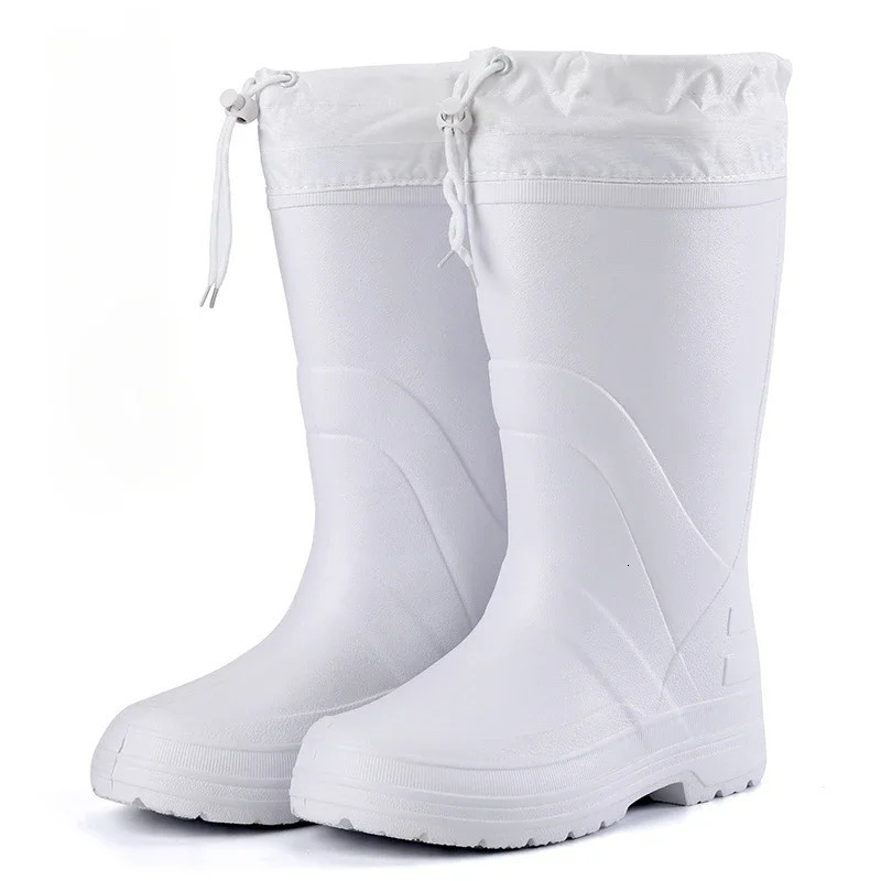 Mens Rain Boots EVA Non-slip Boots Winter Warm Waterproof Shoes Male Platform Snow Boot Outdoor Fishing Shoes Women Rain Shoes 250106