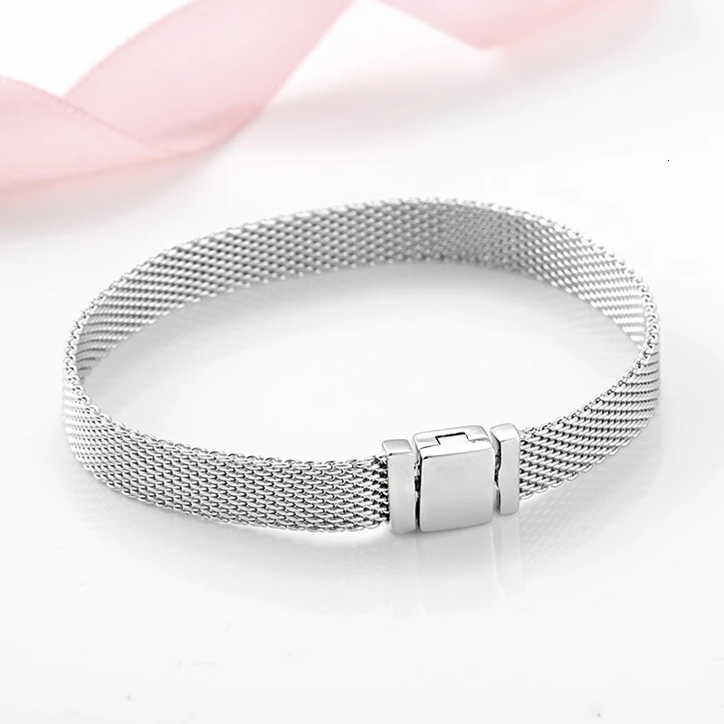 High quality 925 Sterling Silver Fashion Clip Beads Bracelets for Women Fit Original reflexions bracelet charms femme Jewelry 250107