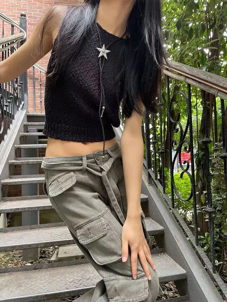Vintage Star Belt Women Harajuku Y2k Necklace 2000s Belt Fairy Grunge Indie Aesthetic Necklace Turquoise Pendant Accessories 250107