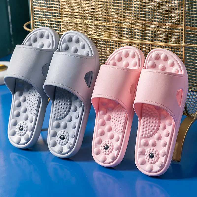 New Arrival Foot massage slider womens summer beach sandals couple soft family slider flat shoes without slider bathroom shower slider T250108
