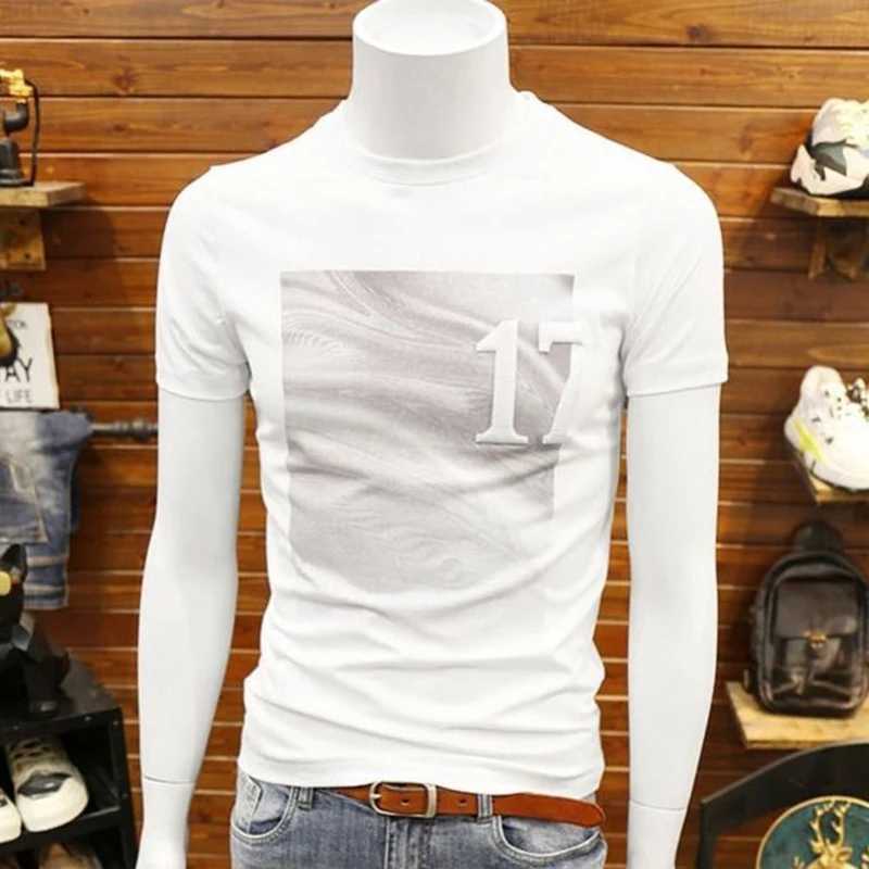 Fashionable O-neck fully matched printed T-shirt for mens summer collection loose casual floral top short sleeved Korean T-shirt M250108