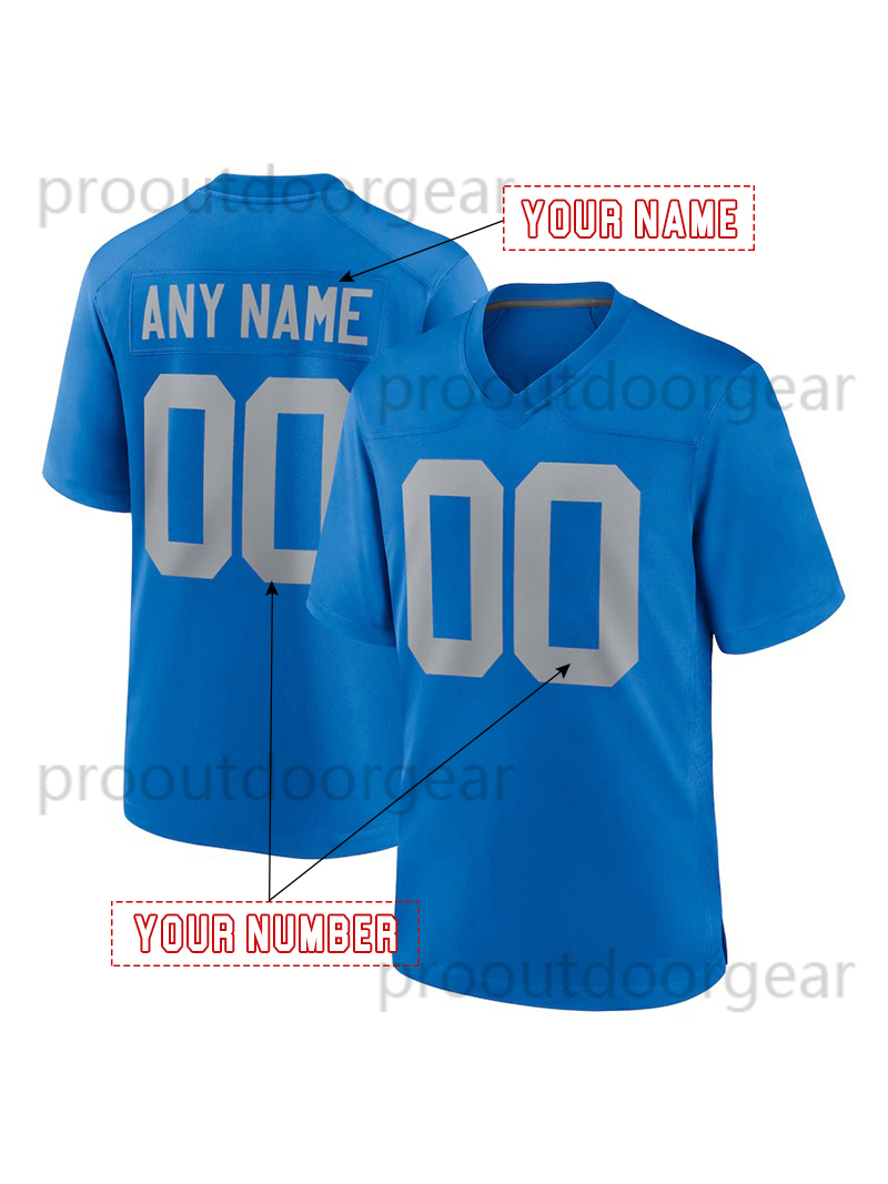26 Gibbs Football Jersey 14 St. Brown Goff Hooker Jackson Montgomery Reynolds Custom Jerseys