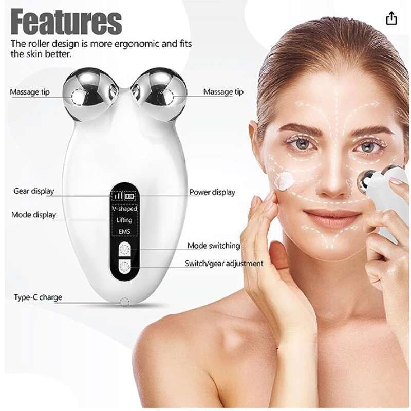 Mini Microcurrent Face Lift Device Roller,Lift face and Tighten The Skin, Wrinkle Remover Toning skin care & tools(facial)