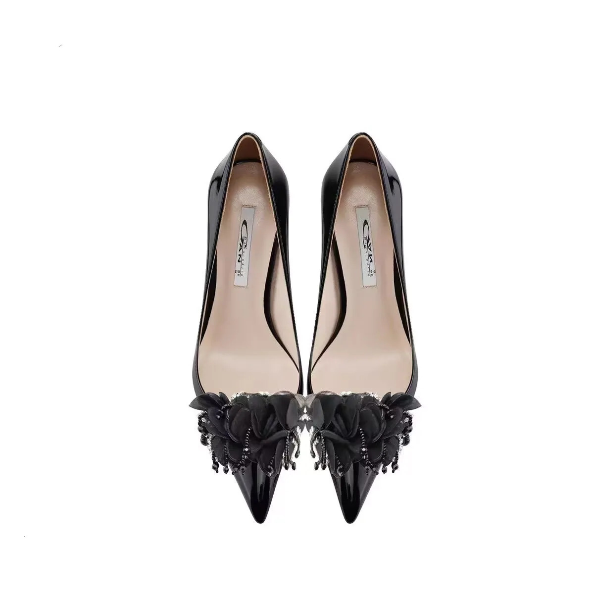 Lacquer Leather Black High Heels For Womens Spring Slim Heeled Sheepskin French Sexy Professional Temperament Single 250103