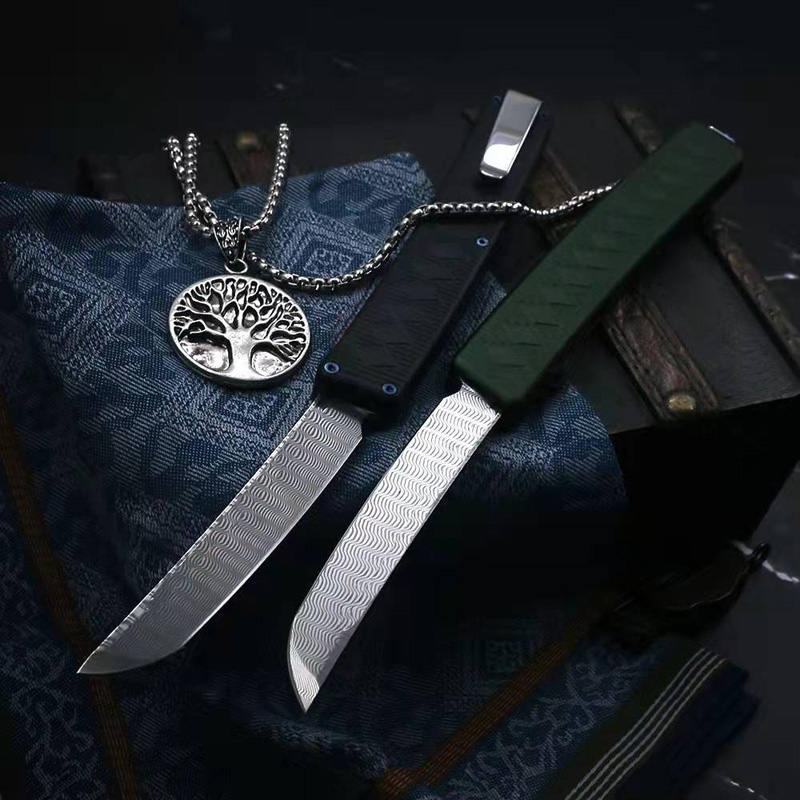 High End Tactical Knife Damascus Steel Tanto Blade CNC T6-6063 Aviation Aluminum Handle Outdoor Camping Hiking EDC Pocket Knives